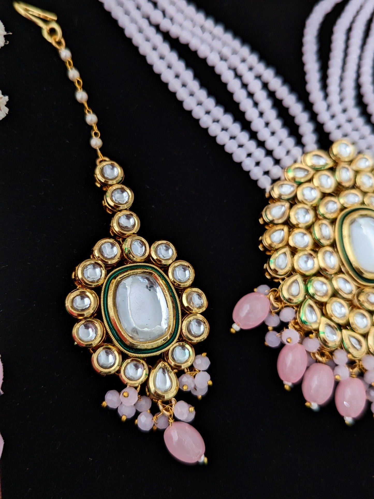Avani Rani Necklace - Baby Pink