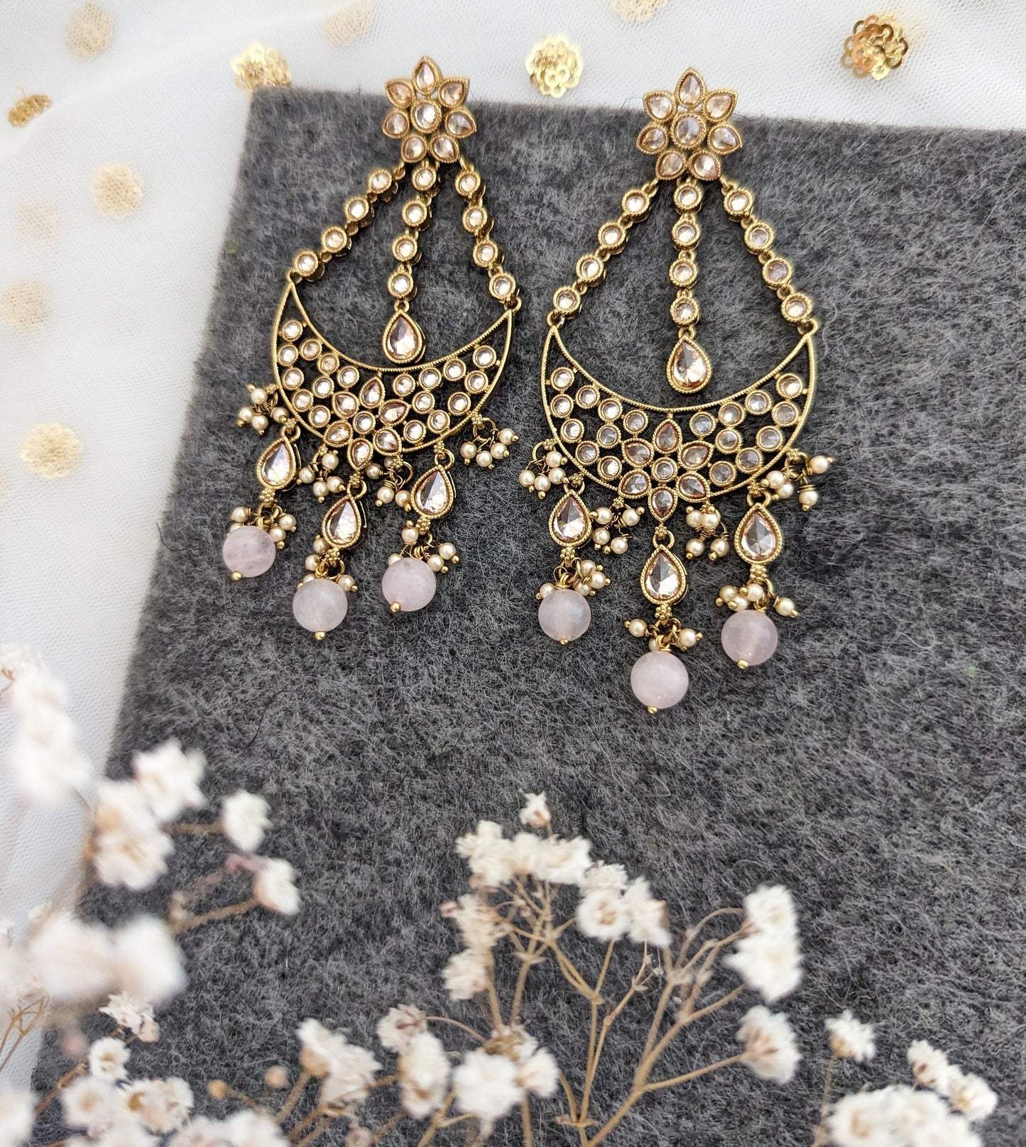 Avaani Earrings – Baby Pink